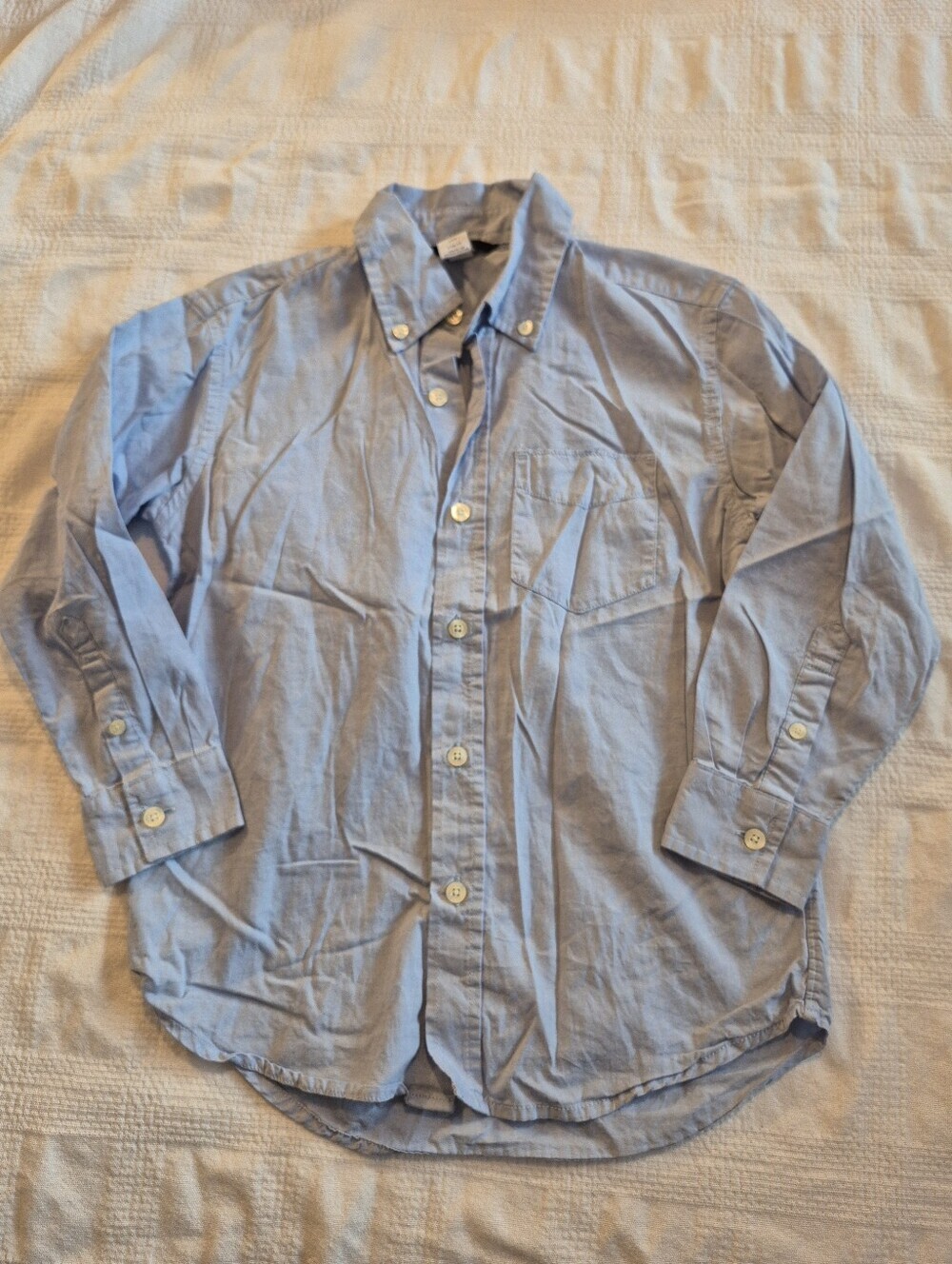 Gap boys size Small or 6/7 blue long sleeve button up shirt VGUC